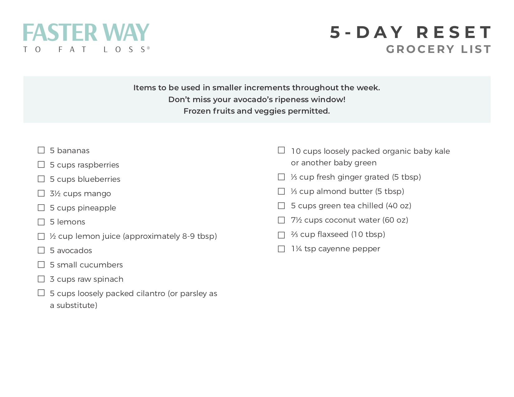 June 5 Day Reset 5